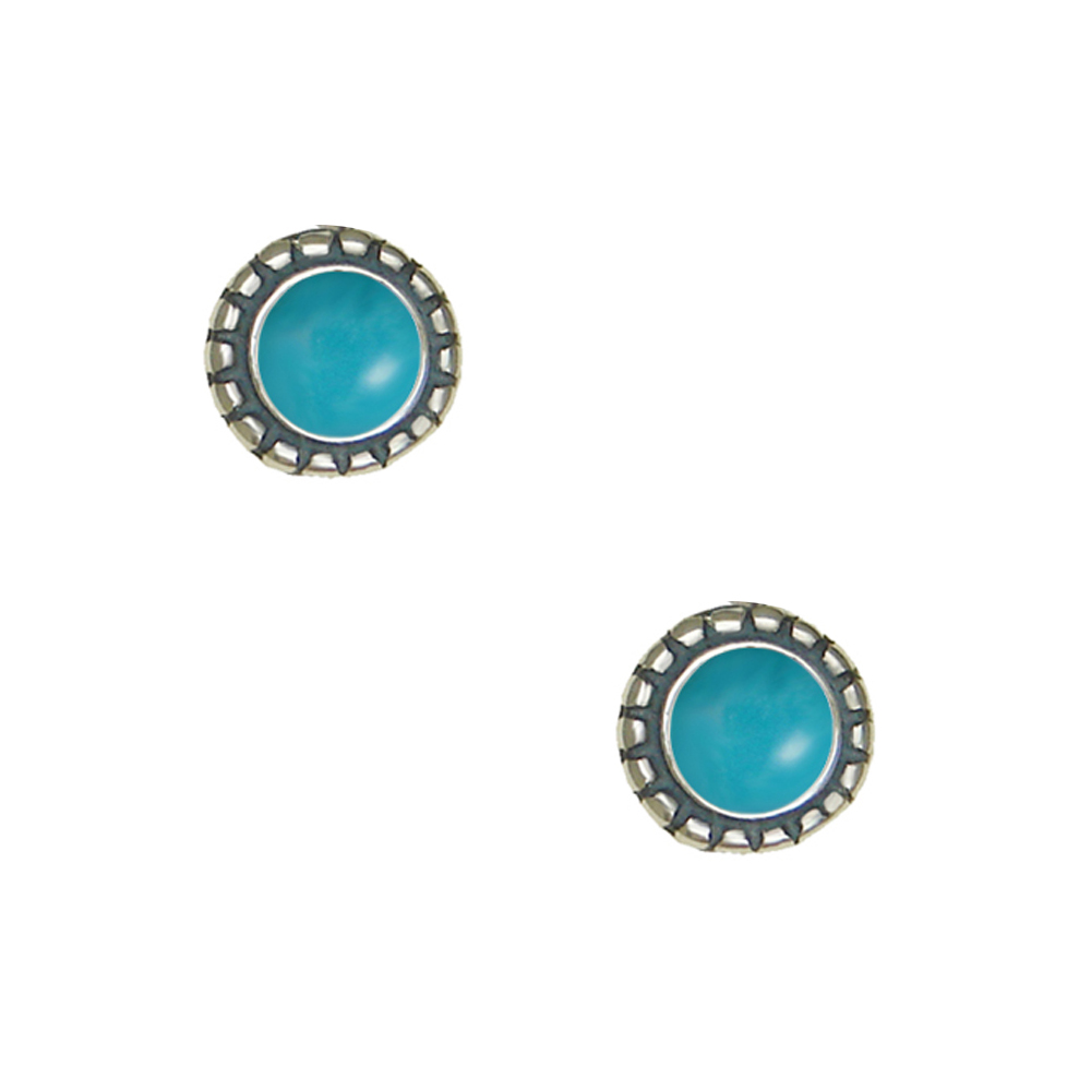 Sterling Silver Little Turquoise Post Stud Earrings